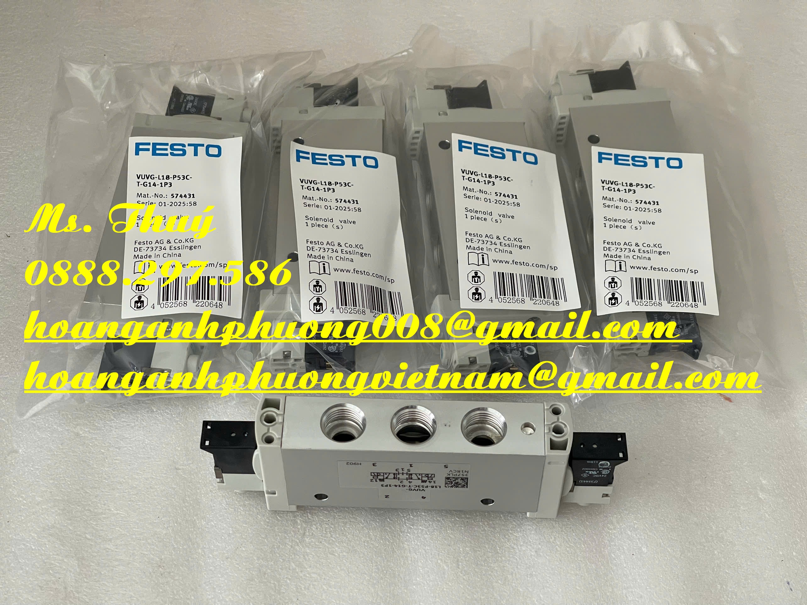 Festo VUVG-L18-P53C-T-G14-1P3 - Van điện từ nhỏ gọn, hiệu suất cao